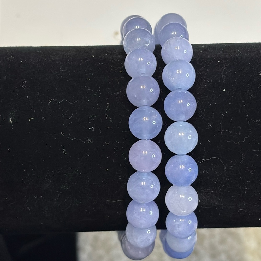 CR4 Natural Aquamarine Crystal Bracelet 8mm